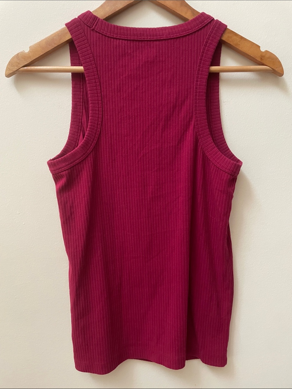 GAP High Neck Ribbed Tank Top - Very Berry - Picture 7 of 7